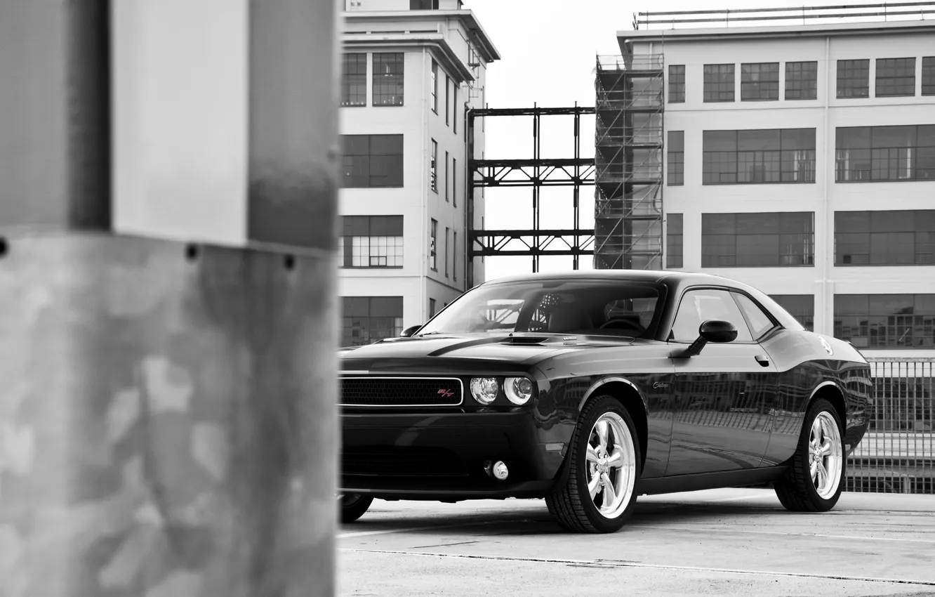 Фото обои Dodge, Challenger, black, american