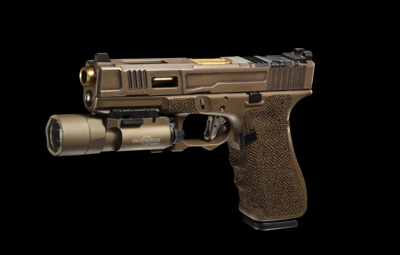 Фото обои пистолет, фонарик, G17, FI Mk 2