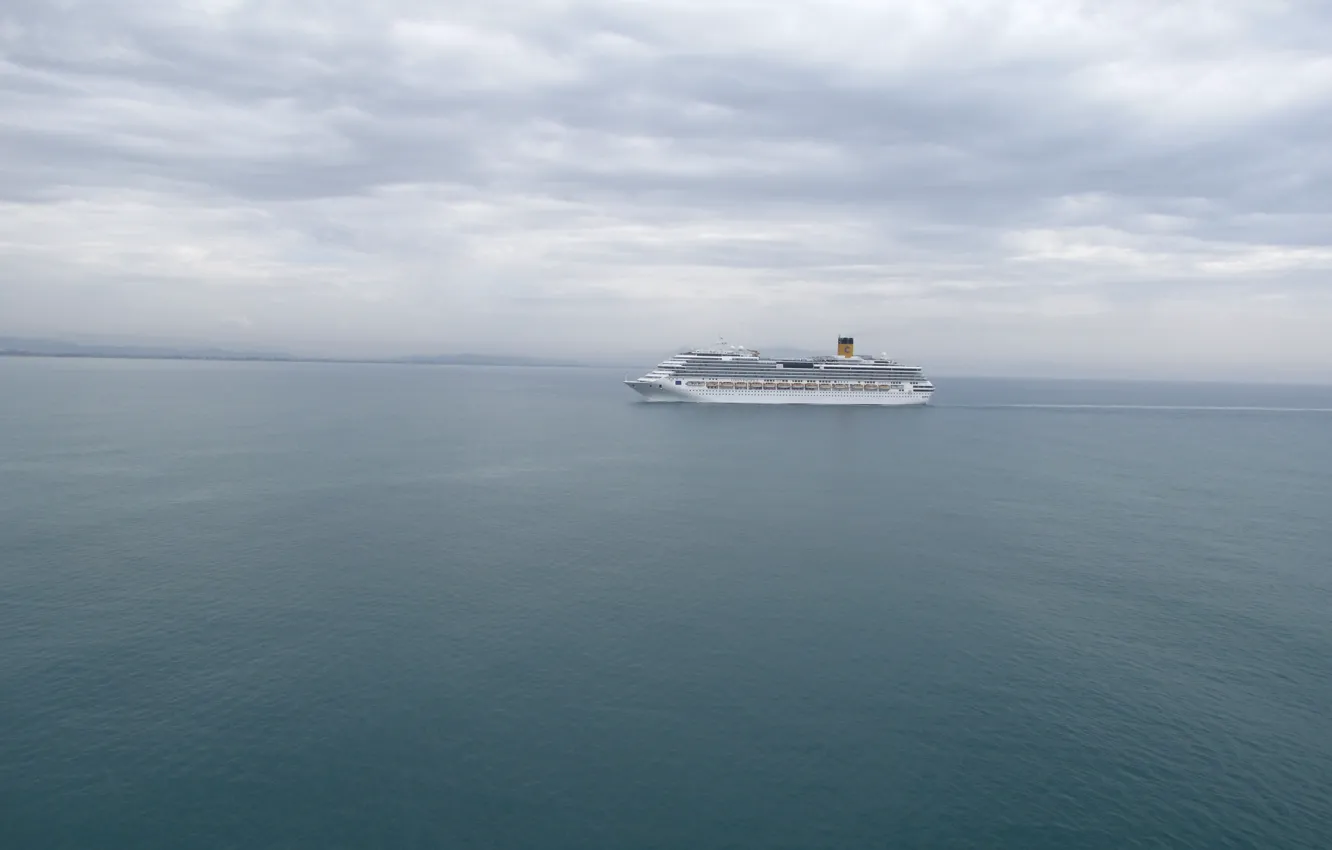 Фото обои море, вода, корабли, Лайнер, Costa Pacifica, величие морей