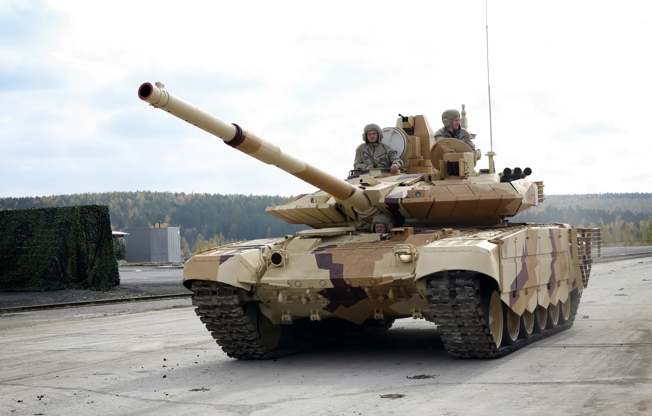 Фото обои Танк, Russia, Т-90, УВЗ, Arms EXPO 2013, Т-90СМ
