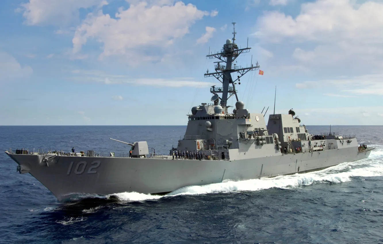 Фото обои эскадренный миноносец, USS Sampson, DDG-102