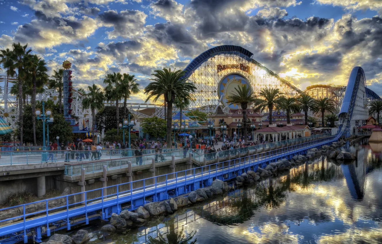 Фото обои Калифорния, аттракционы, Диснейленд, California, Disneyland Resort, Paradise Pier