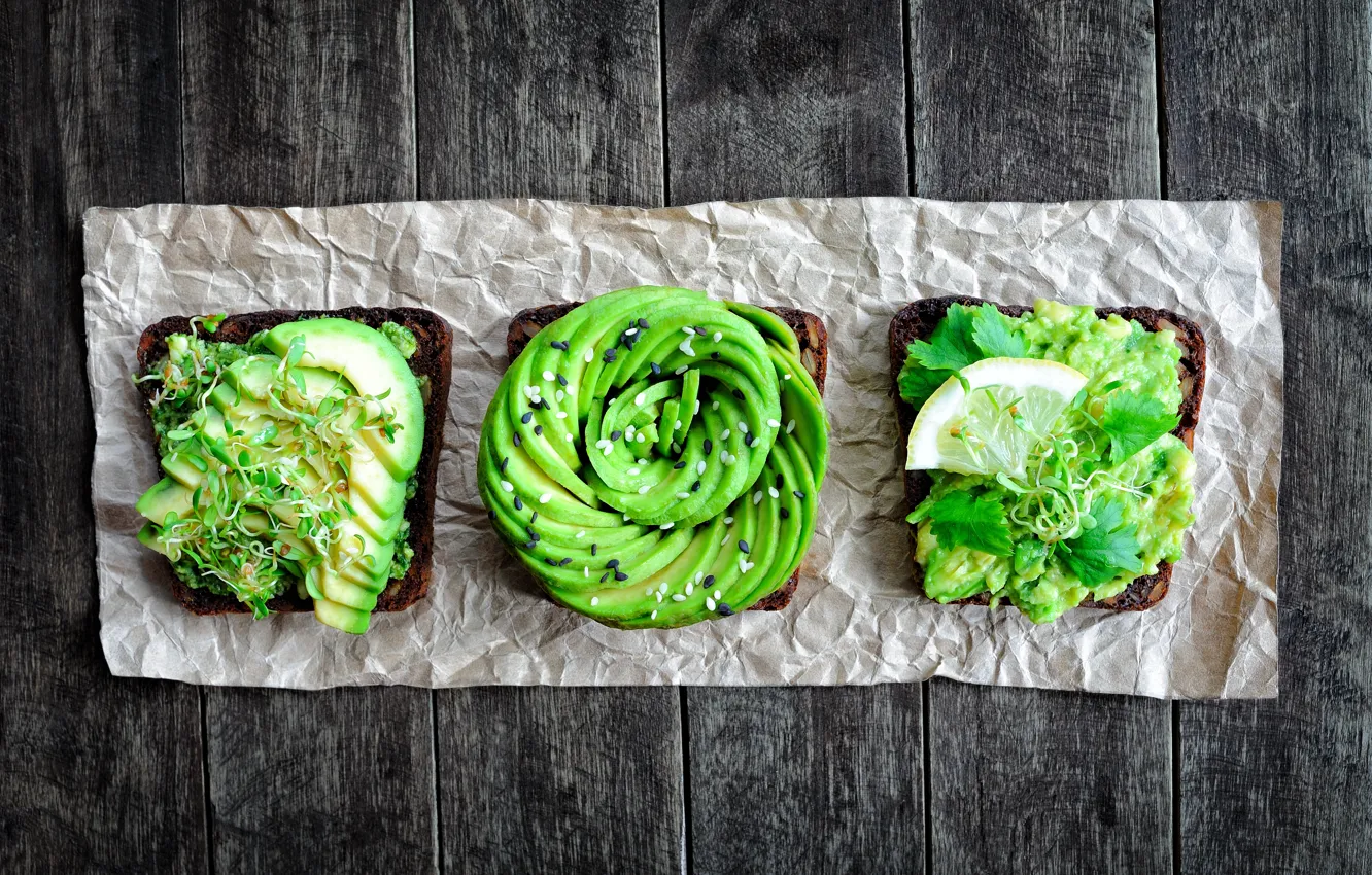 Фото обои лимон, еда, хлеб, авокадо, бутерброды, avocado, toast, зелень петрушки