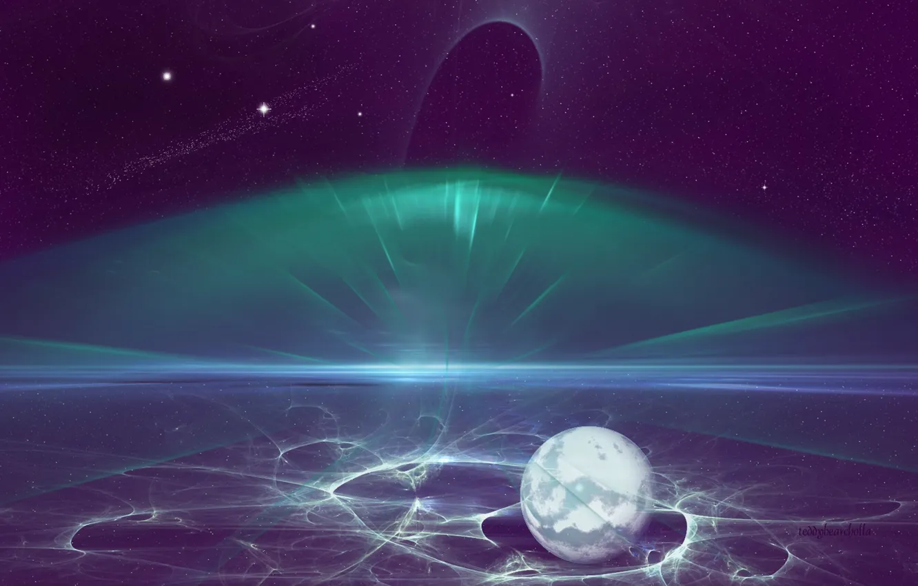 Фото обои space, sky, stars, planet, shine, the colors of josephine