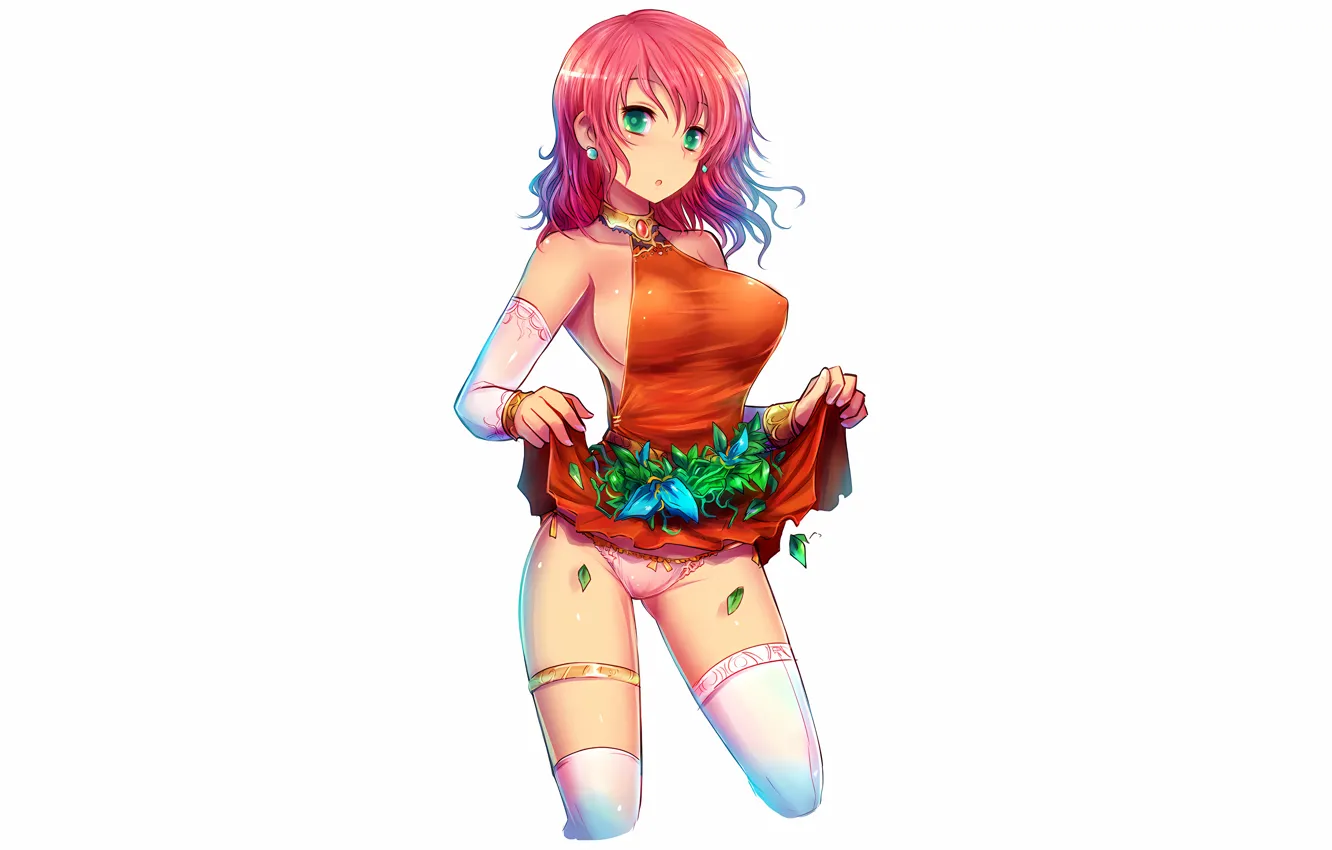 Фото обои girl, sexy, lingerie, Final Fantasy, pantsu, cleavage, panties, thighhighs