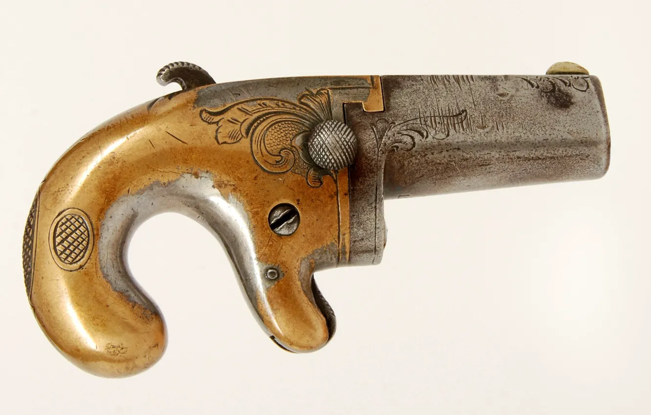 Фото обои пистолет, оружие, фон, карманный, Deringer, «Дерринджер»