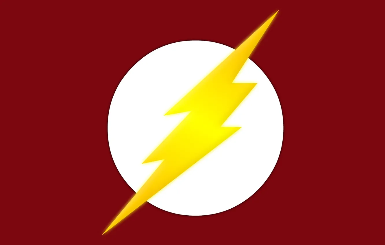 Фото обои red, logo, symbol, comics, Flash