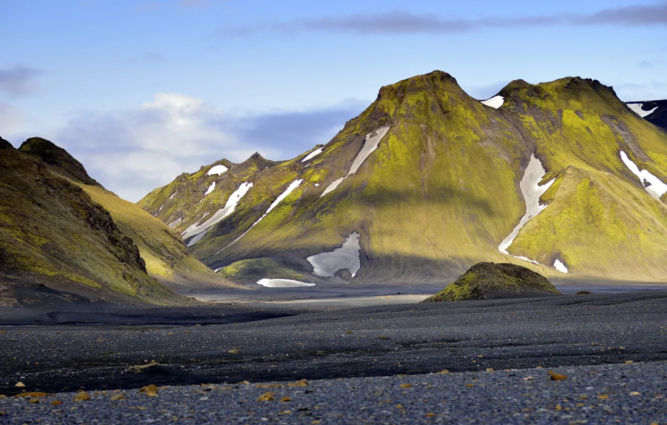 Фото обои небо, пейзаж, горы, iceland