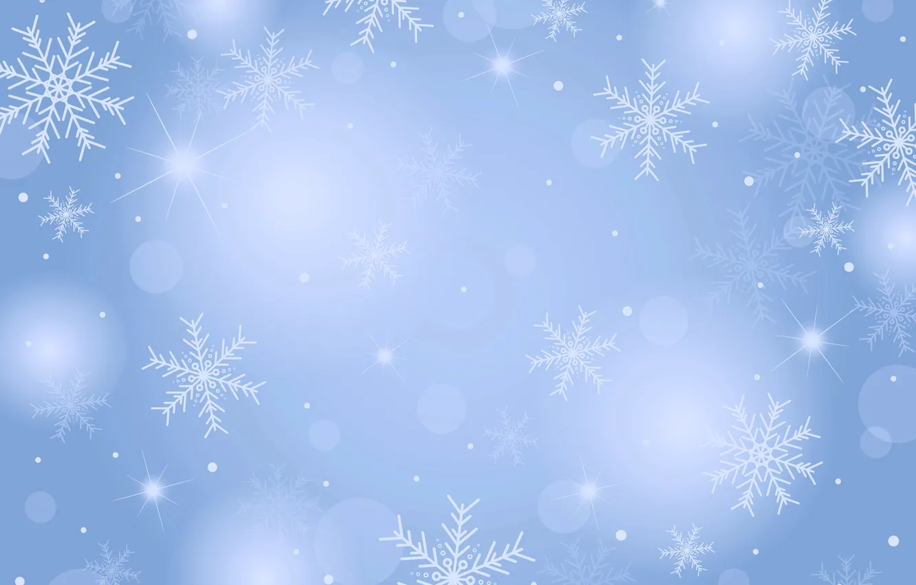 Фото обои зима, снег, снежинки, фон, Christmas, blue, winter, background