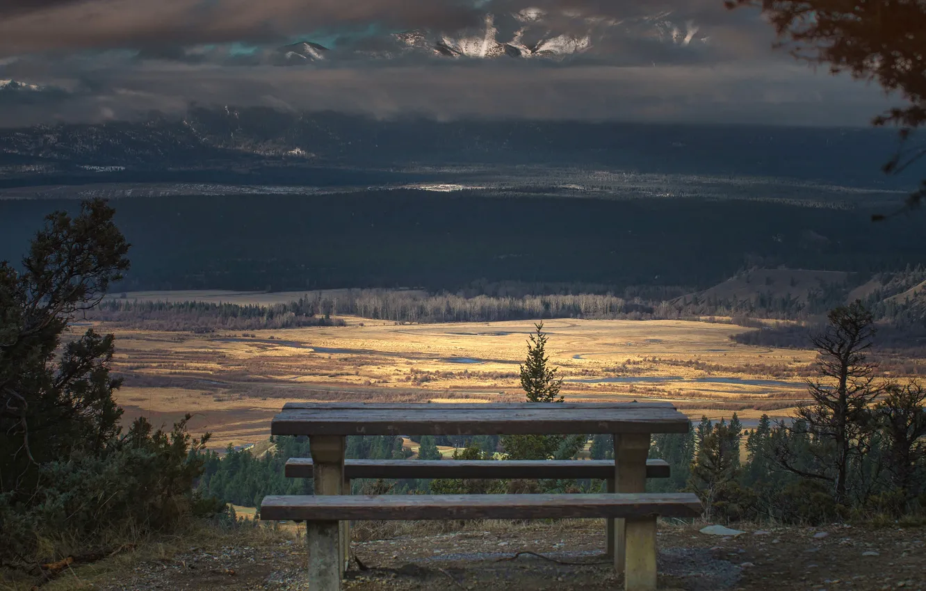 Фото обои горы, вид, British Columbia, Columbia Valley