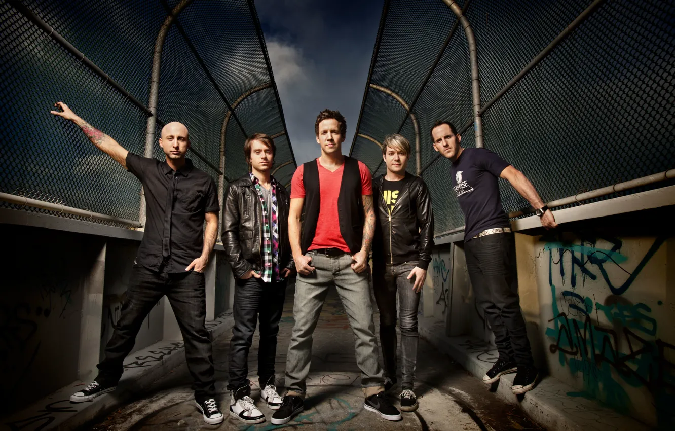 Фото обои Pop Punk, Jeff Stinco, David Desrosiers, Sebastien Lefebvre, Simple Plan, Chuck Comeau, Pierre Bouvier
