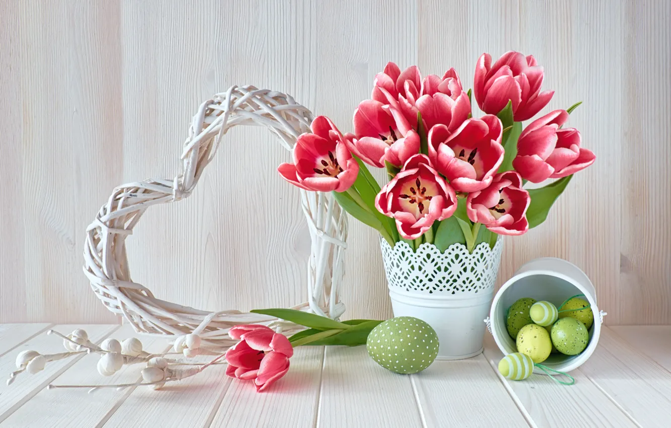 Фото обои праздник, Пасха, тюльпаны, Anya Ivanova