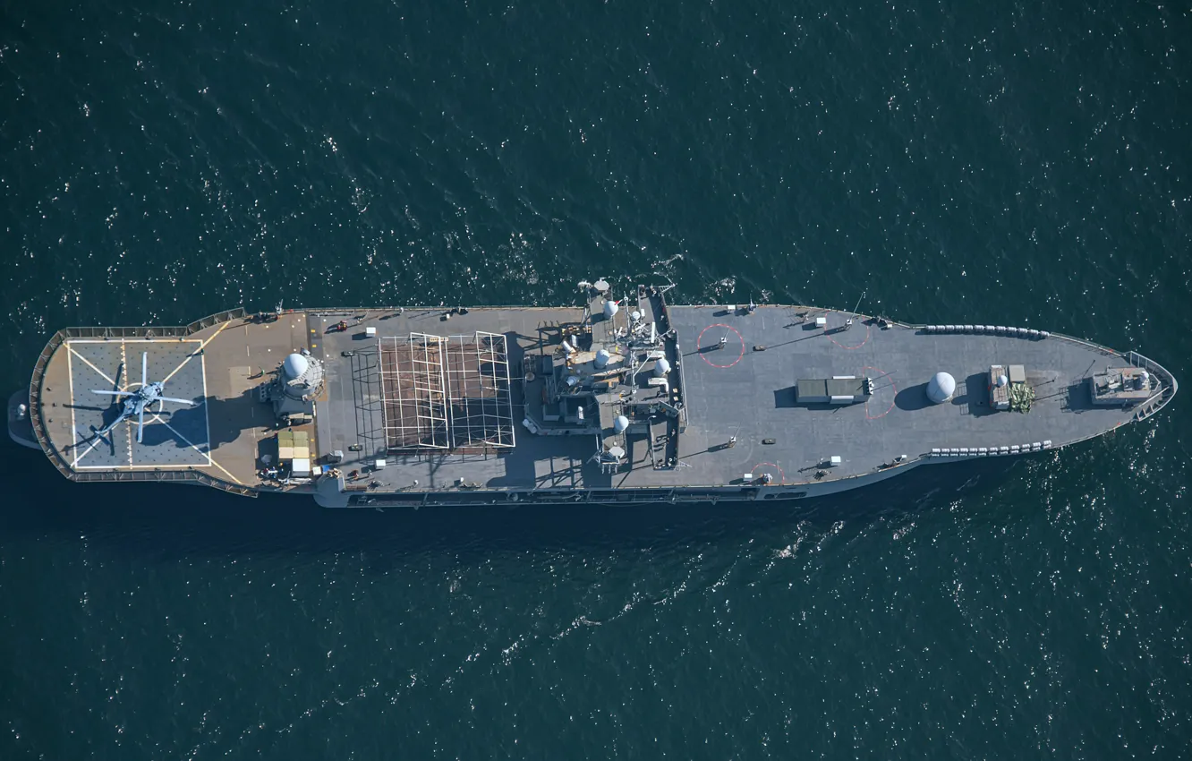 Фото обои ВМС США, корабль управления, USS Mount Whitney