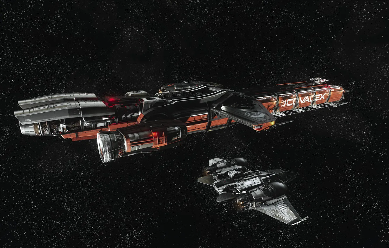 Фото обои звездолет, Star Citizen, Drake