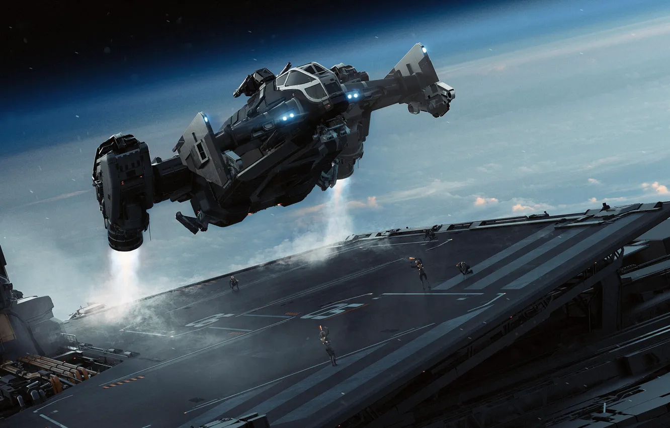 Фото обои spaceship, Science Fiction, star citizen