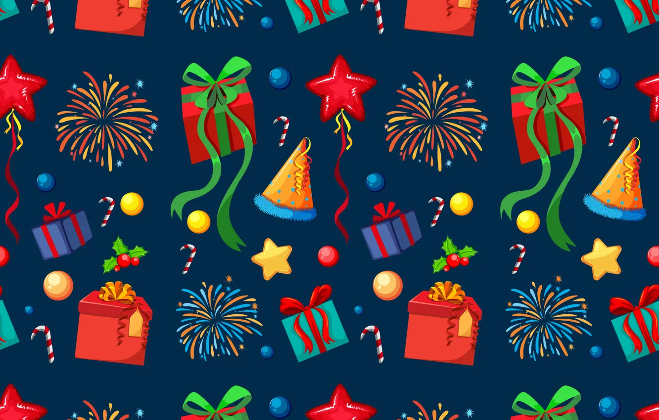 Фото обои украшения, фон, Новый Год, Рождество, Christmas, winter, background, pattern