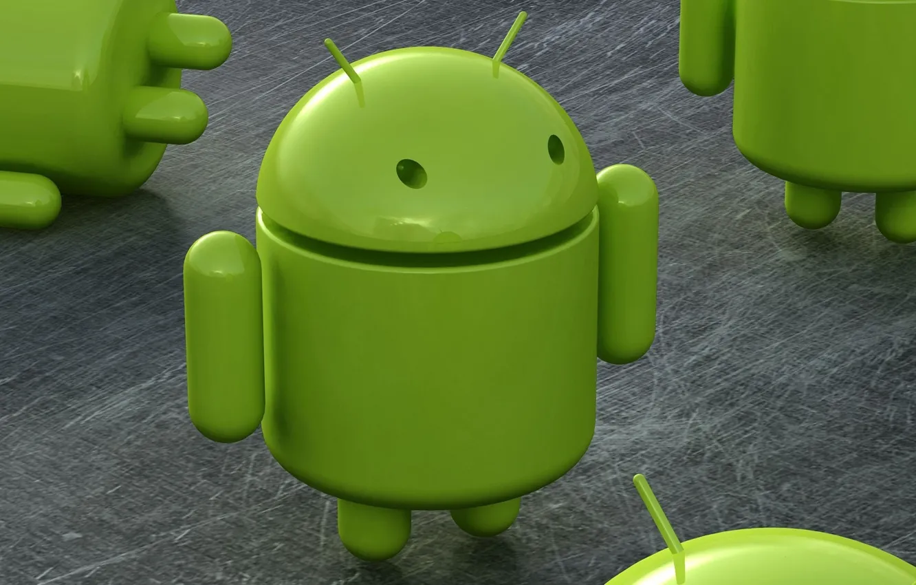 Фото обои зеленый, робот, андроид, android