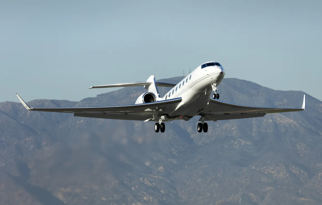 Фото обои самолёт, реактивный, Gulfstream, G650, бизнес-класса