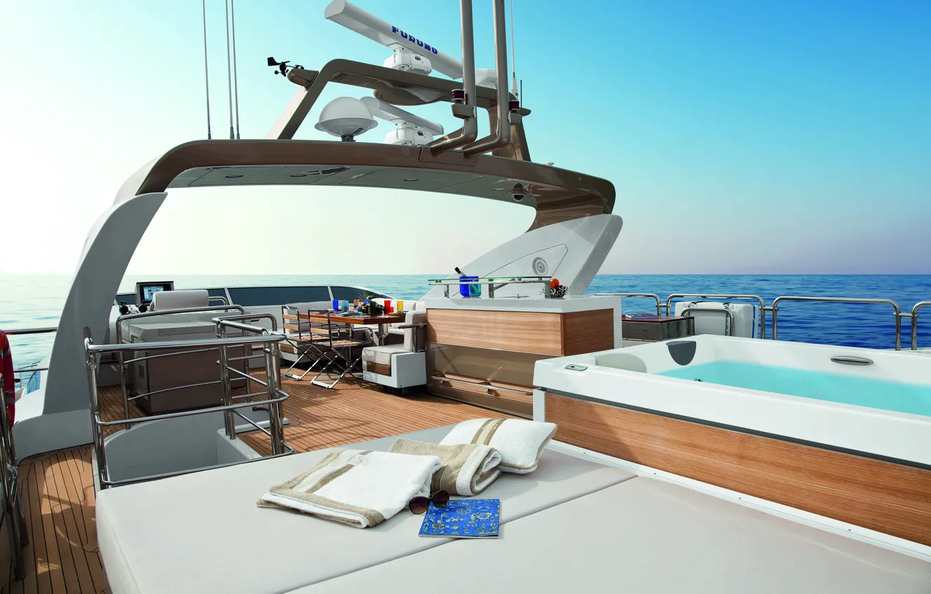 Фото обои дизайн, стиль, стол, интерьер, яхта, джакузи, палуба, люкс