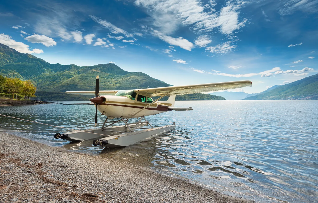 Фото обои water, wings, floats, Hydroplane