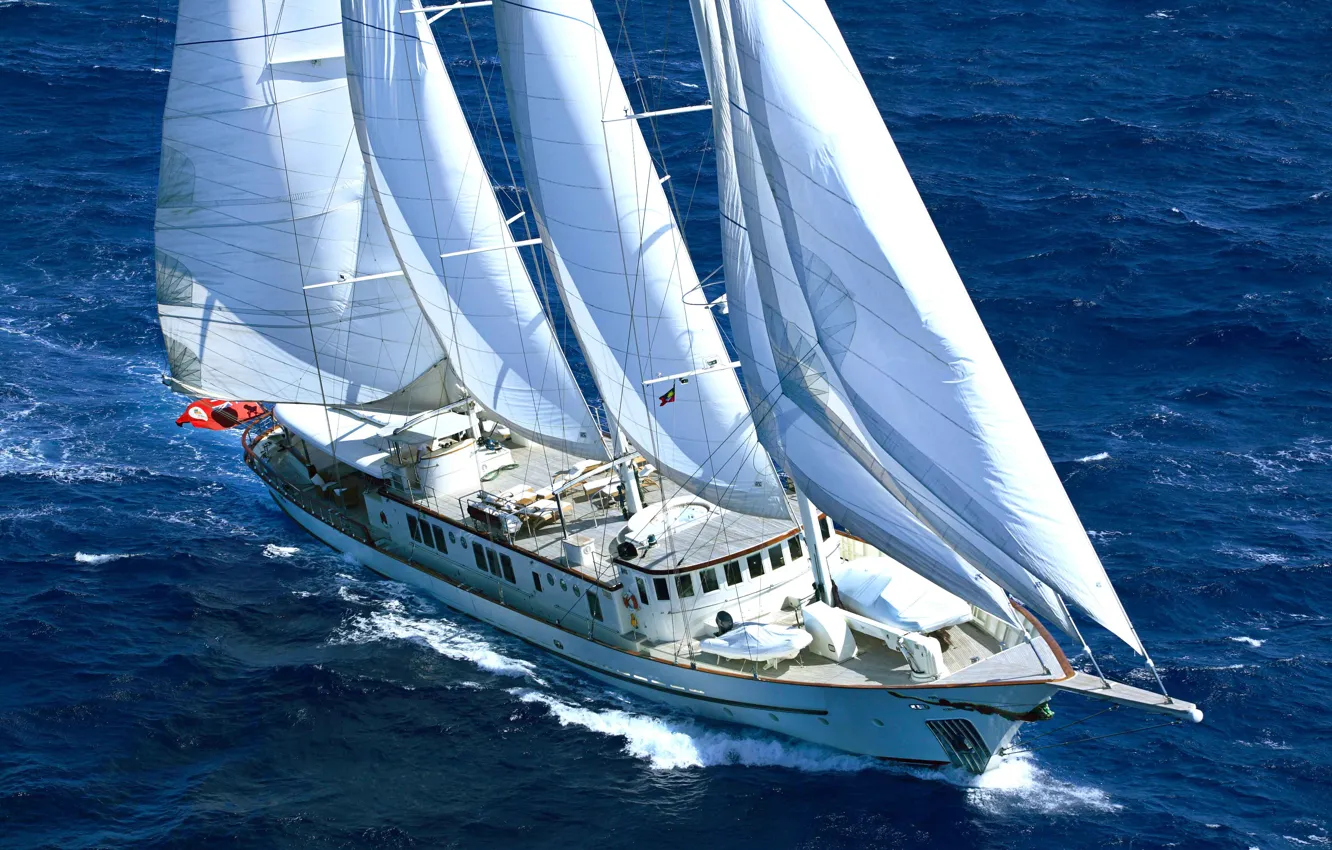 Фото обои корабль, парусник, Antigua, MONTIGNE, International sailing