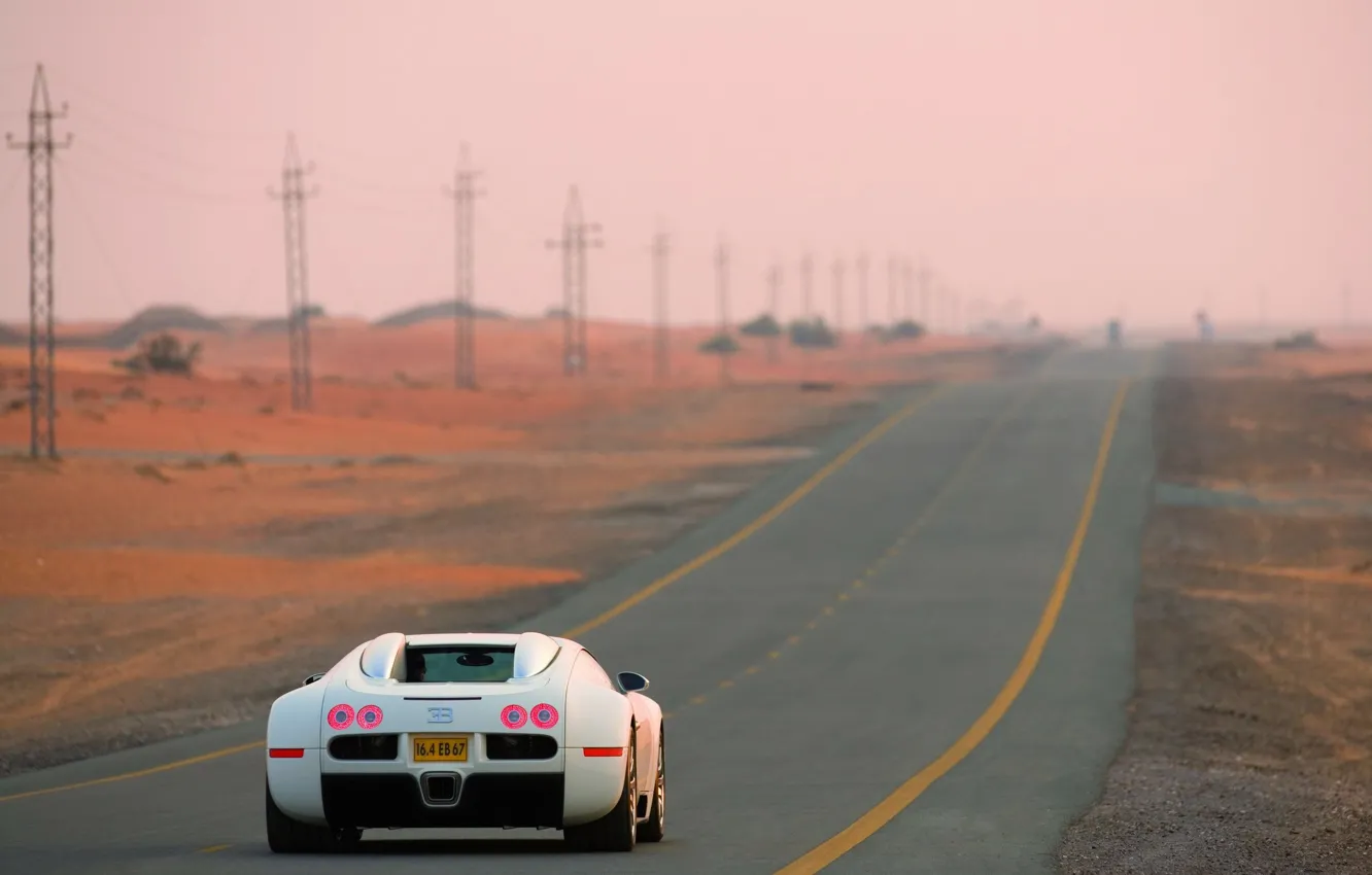 Фото обои veyron, White, Road, centenaire