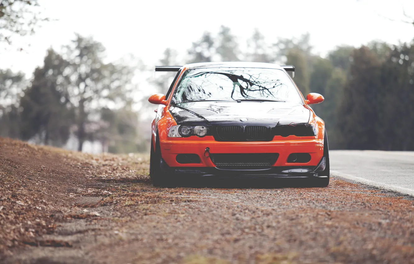 Фото обои BMW, Orange, E46, M3