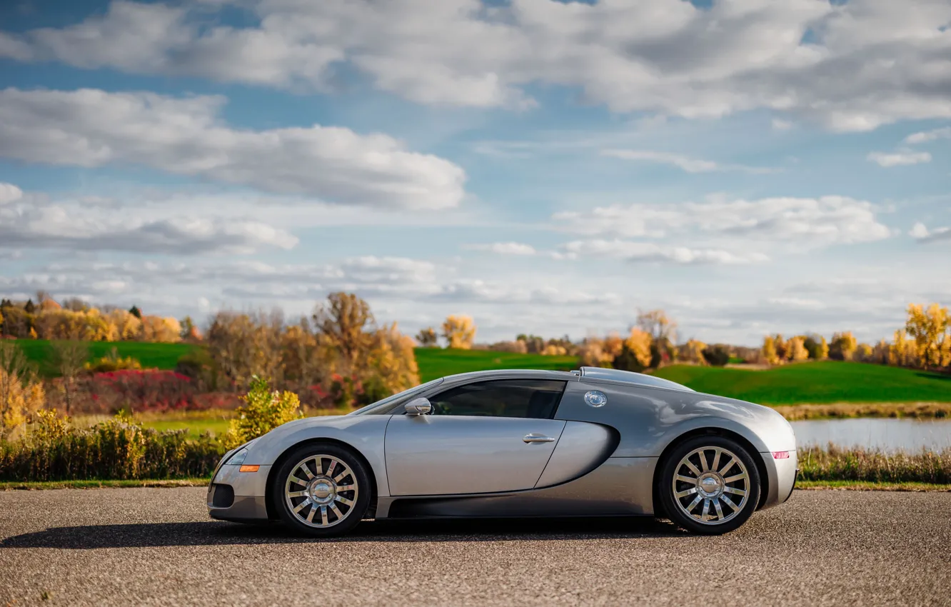 Фото обои Bugatti, Veyron, Bugatti Veyron, 16.4, side view