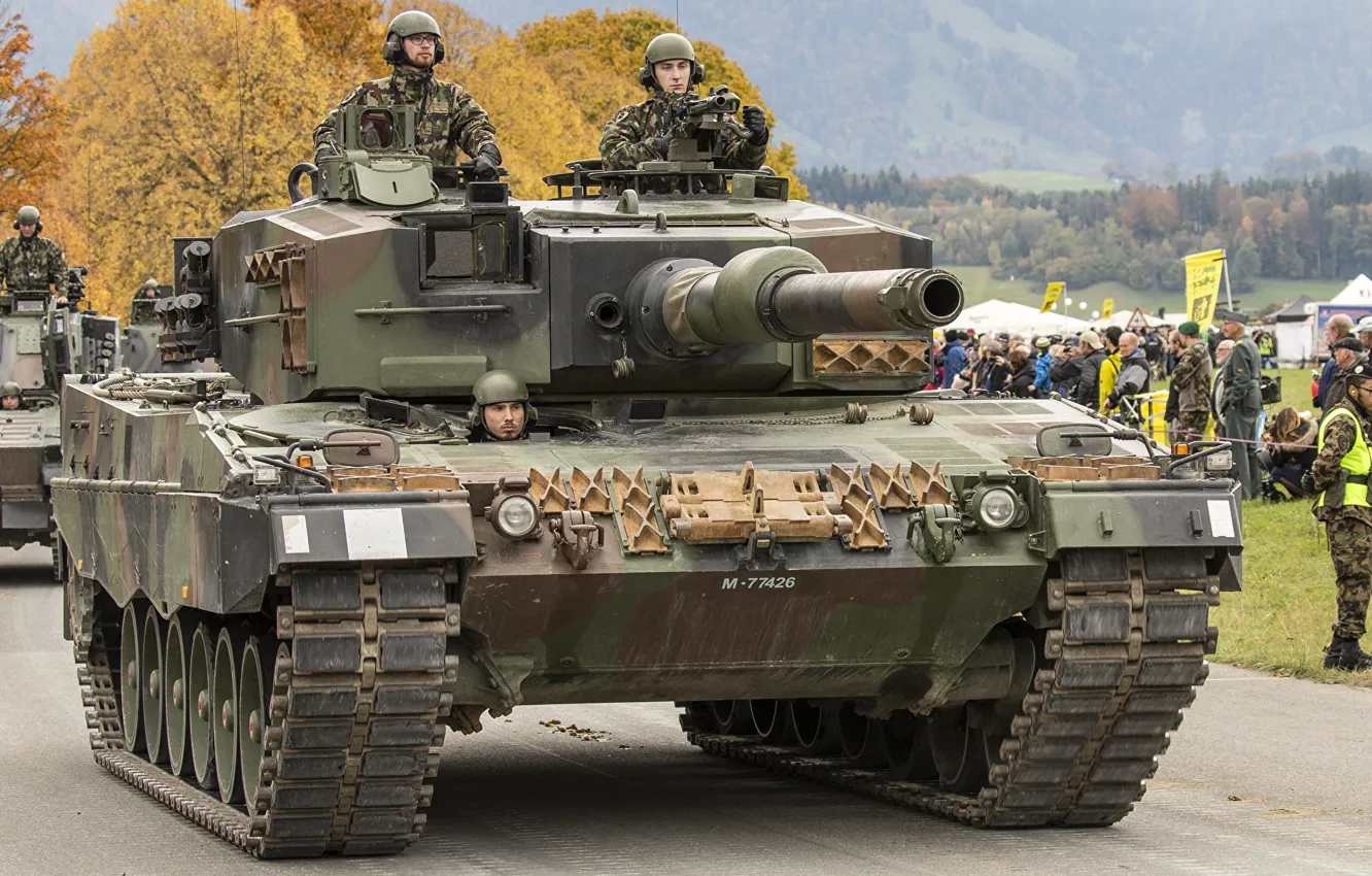 Фото обои Танк, Germany, Leopard 2A4, Леопард 2