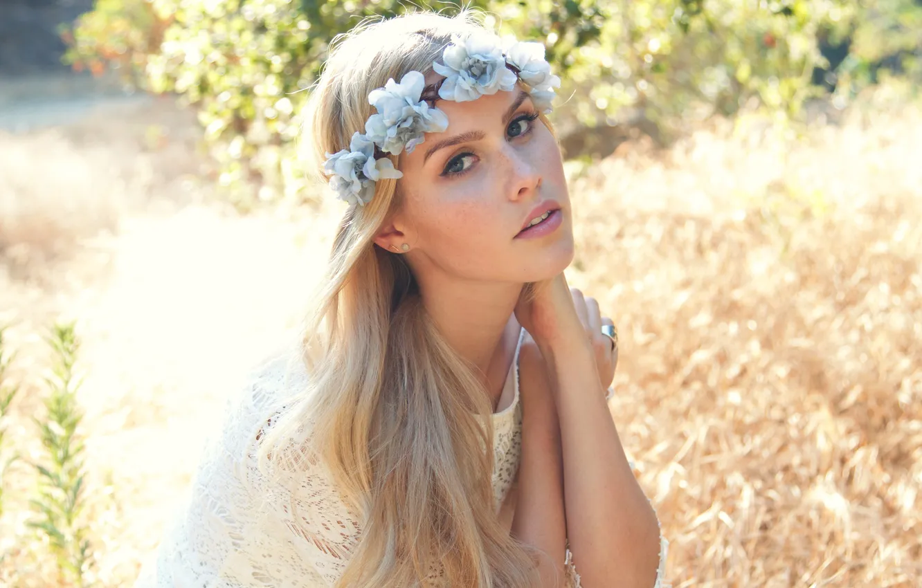 Фото обои портрет, актриса, блондинка, Клэр Холт, Claire Holt