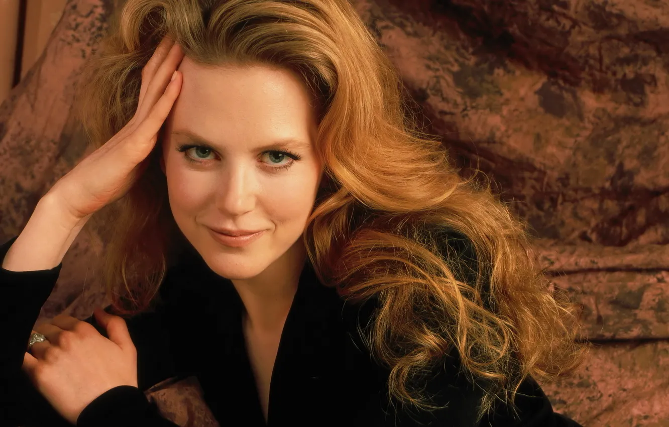 Фото обои глаза, взгляд, лицо, улыбка, волосы, актриса, николь кидман, nicole kidman