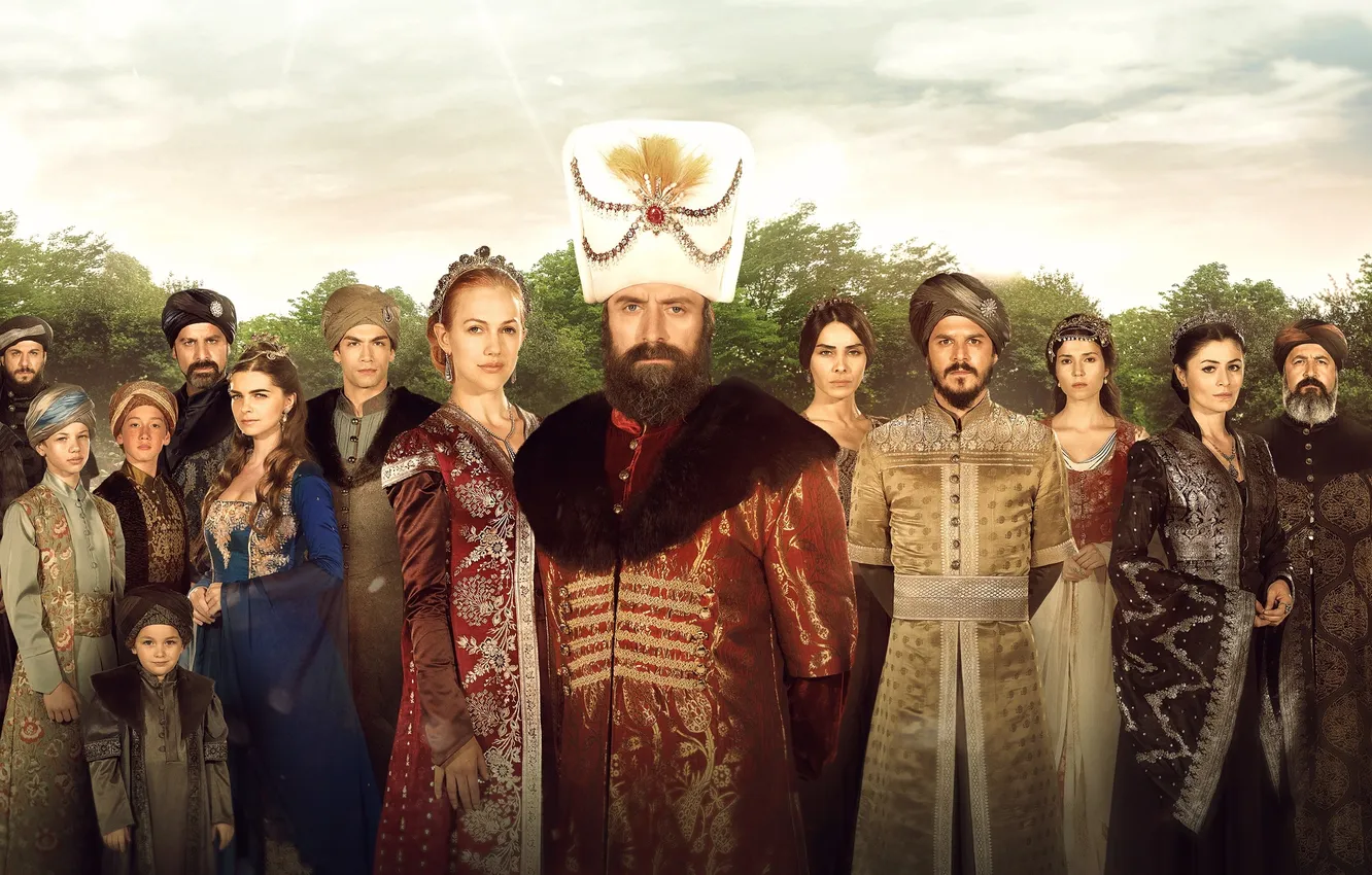 Фото обои семья, Турция, Великолепный век, Muhtesem Yüzyil, Мерьем Узерли, Хюррем Султан, 16-й век, Нур Феттахоглу