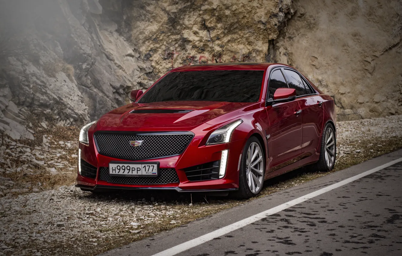 Фото обои горы, башни, cadillac, moutain, cts-v, ingushetia, cadillac cts, cadillac cts-v