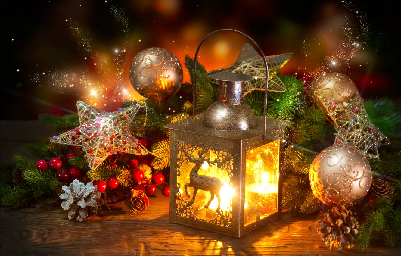 Фото обои украшения, Новый Год, Рождество, фонарь, Christmas, New Year, decoration