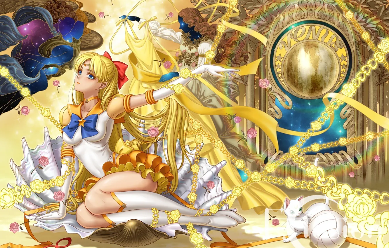 Фото обои девушка, арт, Sailor Moon