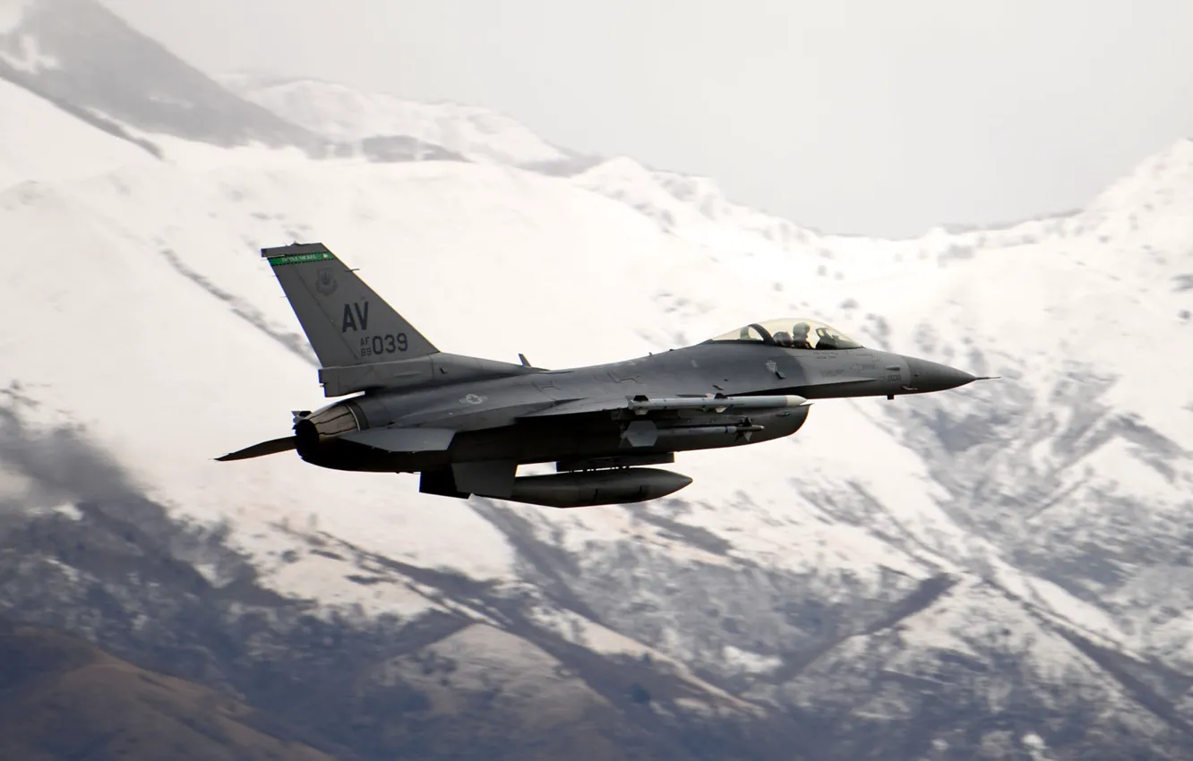 Фото обои ВВС США, General Dynamics F-16 Fighting Falcon, лёгкий истребитель четвёртого поколения, Атакующий сокол, американский многофункциональный