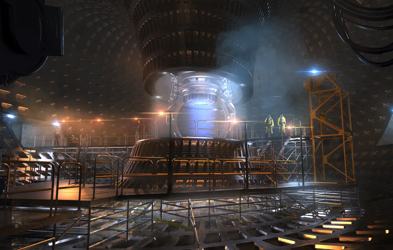 Фото обои реактор, Displacement Chamber, Int Cyberdyne Lab Time
