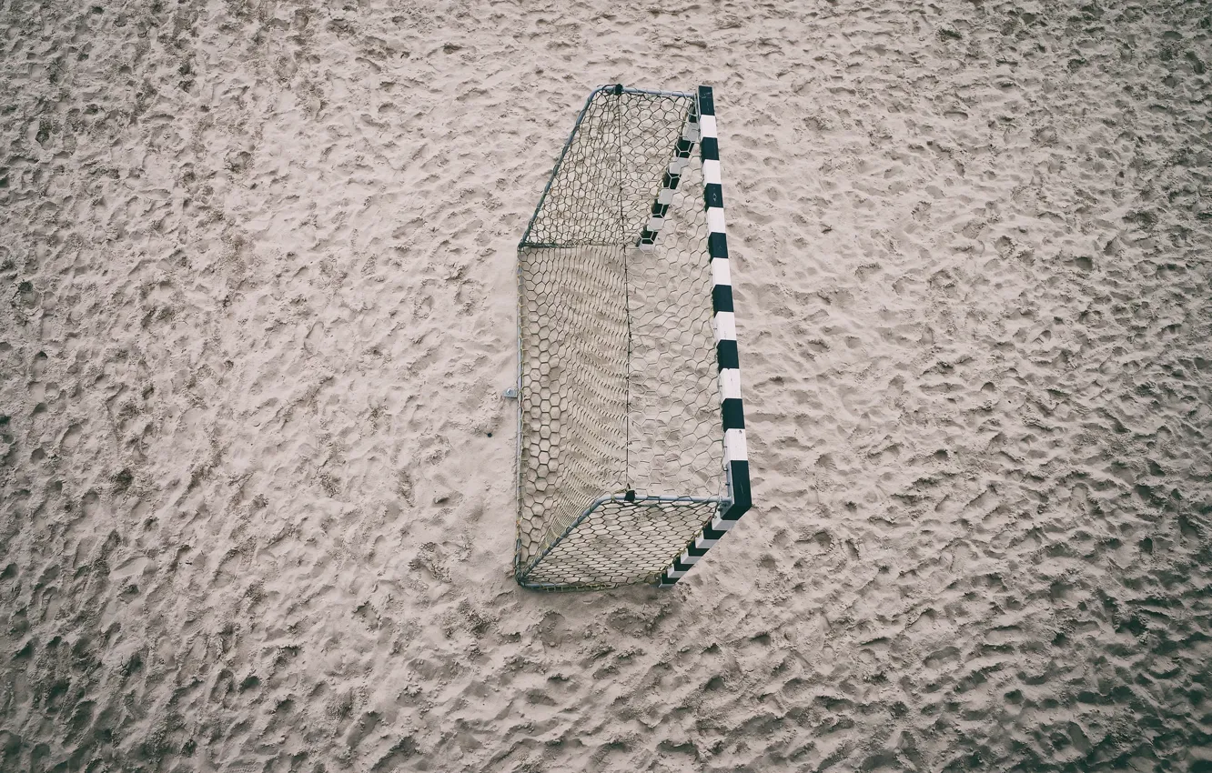 Фото обои песок, спорт, ворота