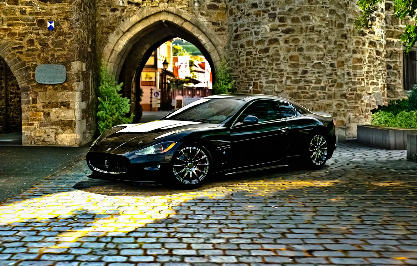 Фото обои Maserati, брусчатка, Gran Turismo 5, racing