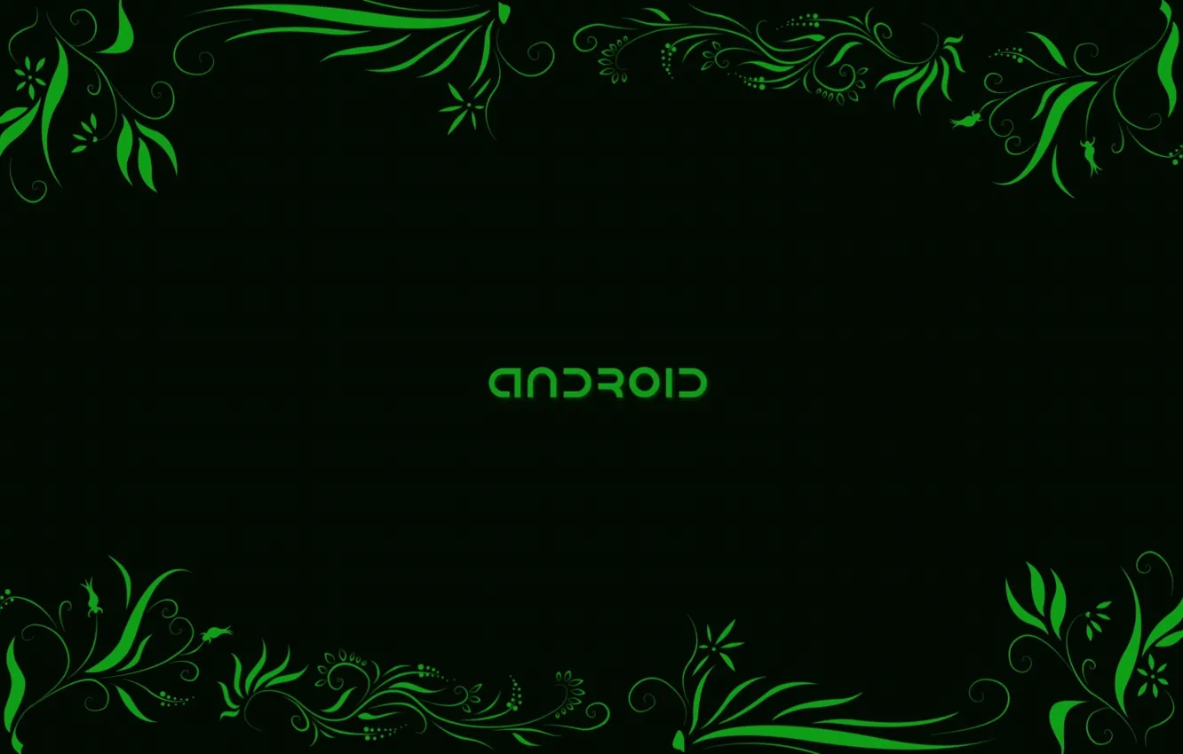 Фото обои green, Андроид, android