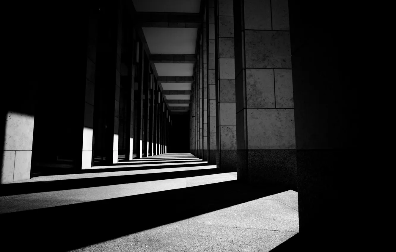 Фото обои здание, черно-белое, архитектура, монохром, monochrome, black and white