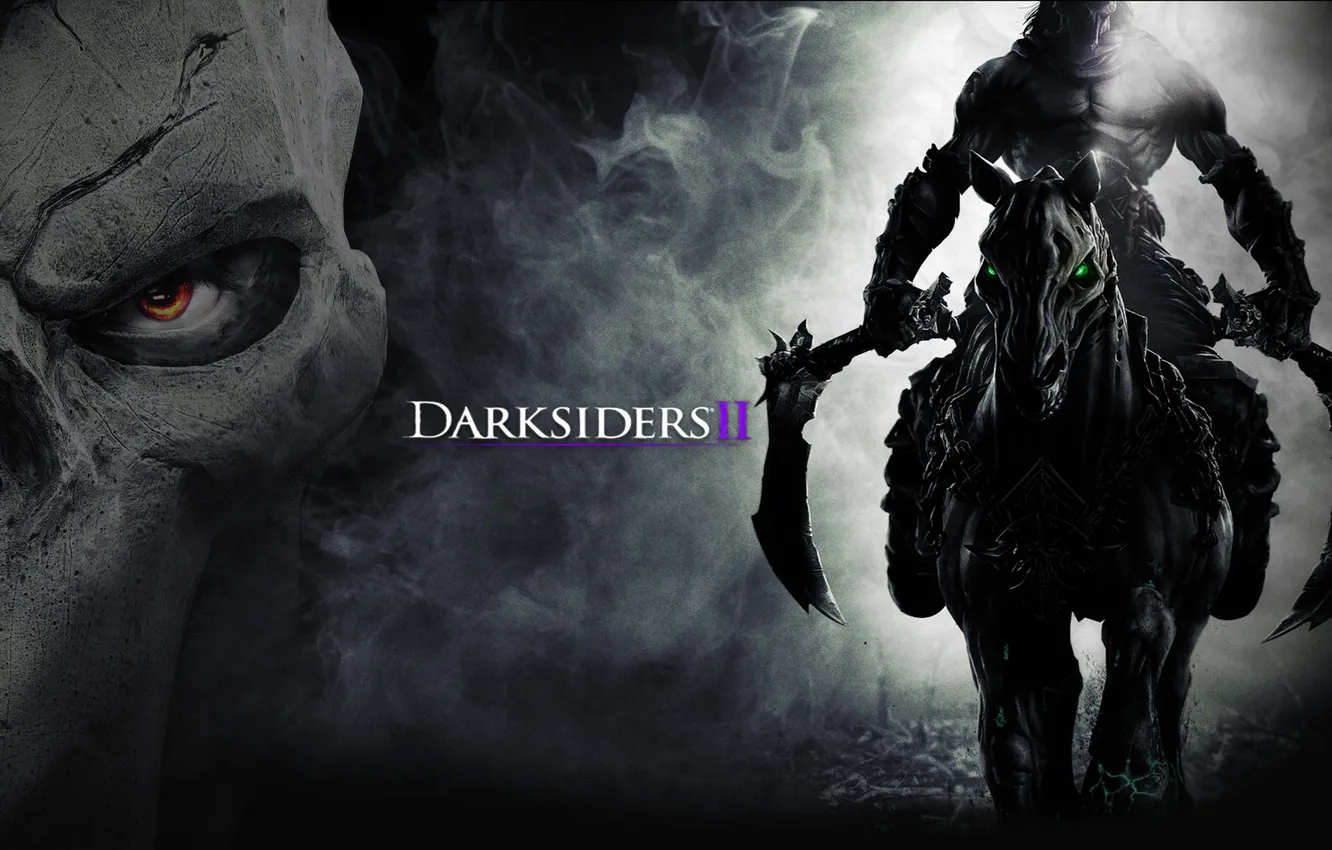Фото обои смерть, конь, всадник, Darksiders 2, Darksiders II