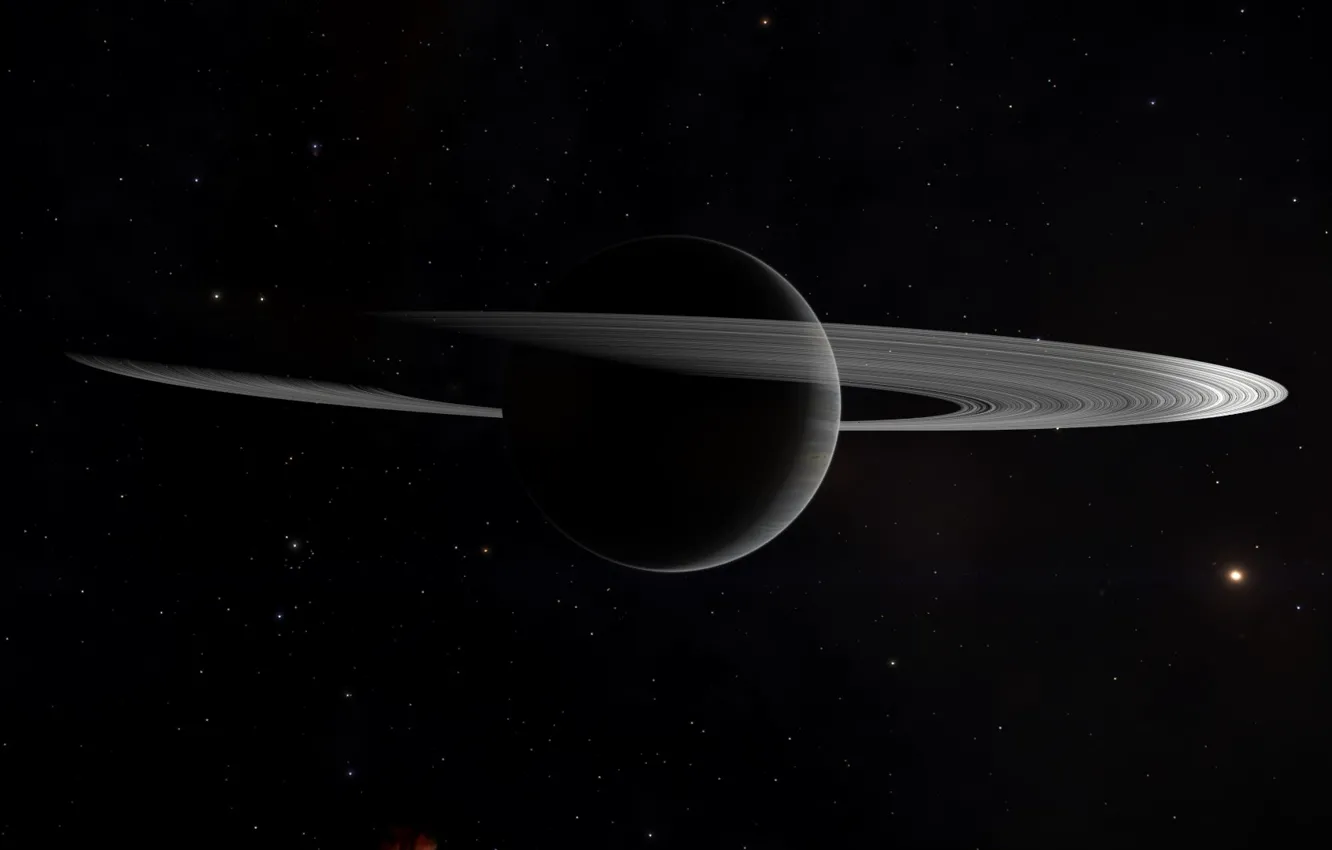 Фото обои Планета, Космос, Кольца, Газовый гигант, Elite: Dangerous