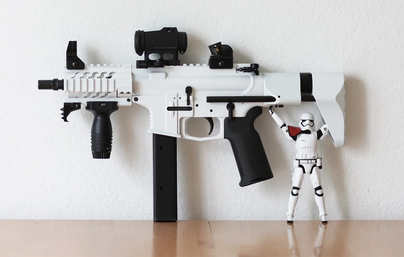 Фото обои оружие, 9mm, stormtrooper, AR15