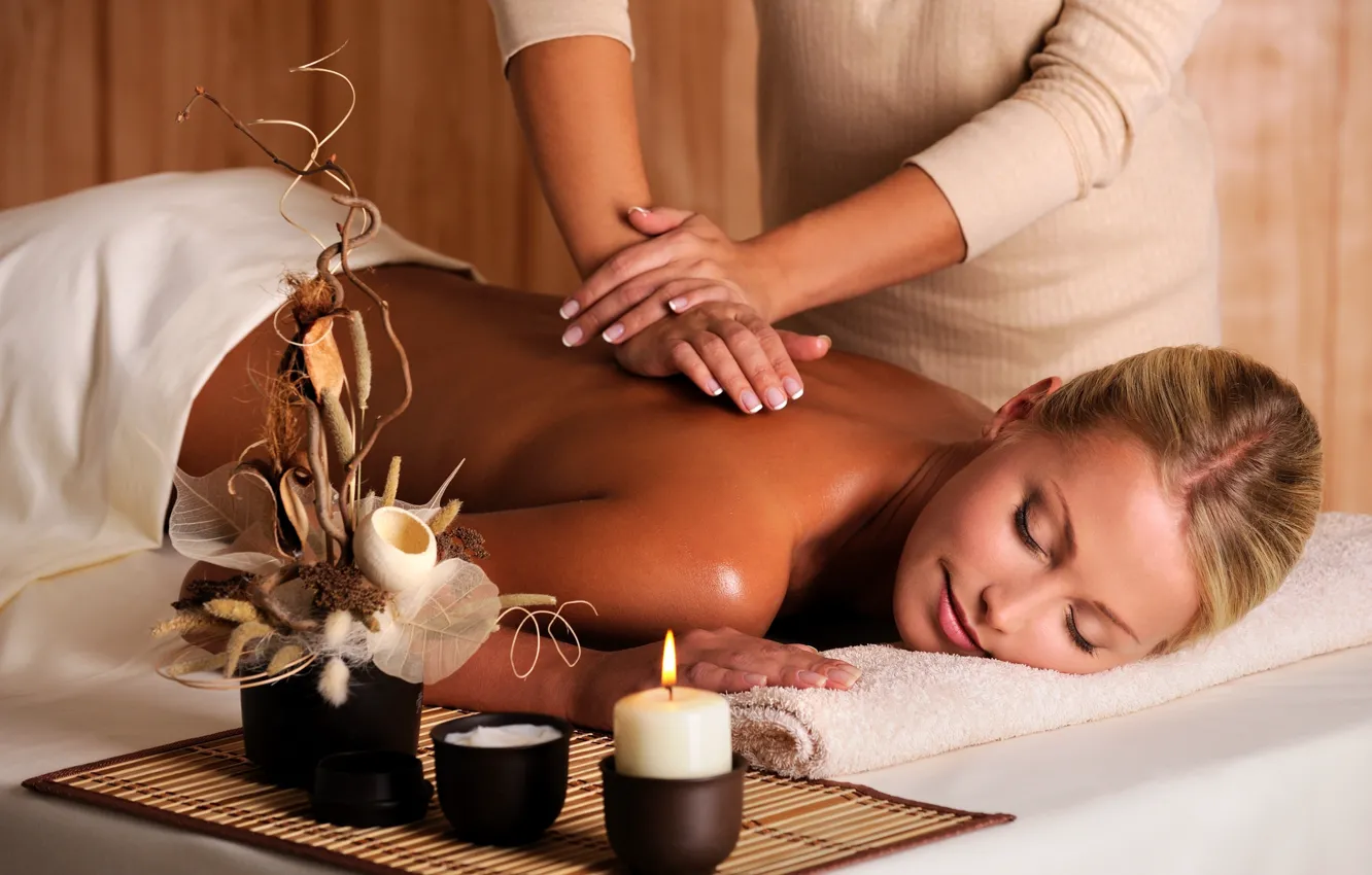Фото обои relax, girl, massage