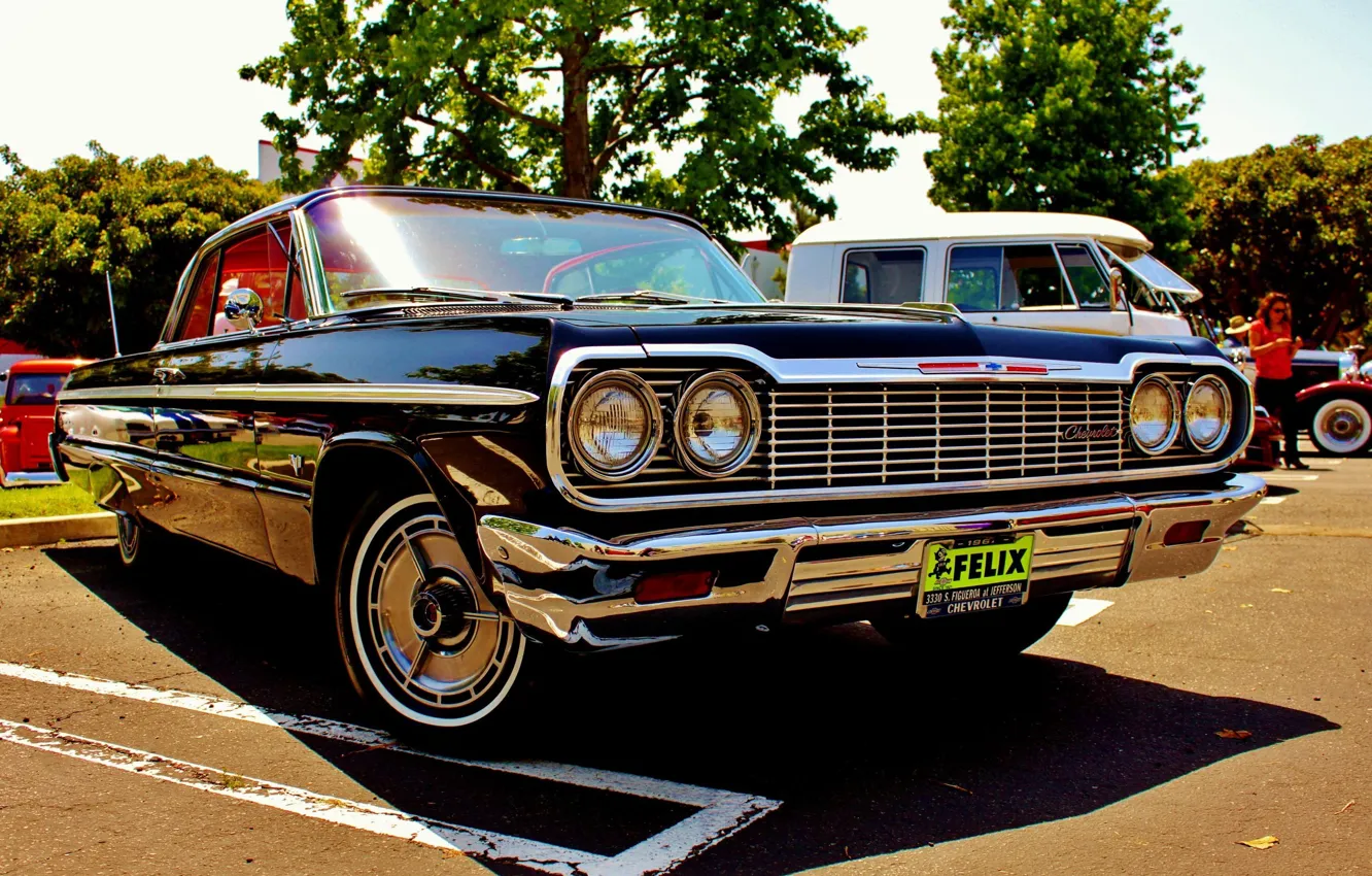 Фото обои Chevrolet, Classic, Chevy, Impala, шевролет, 64' Impala