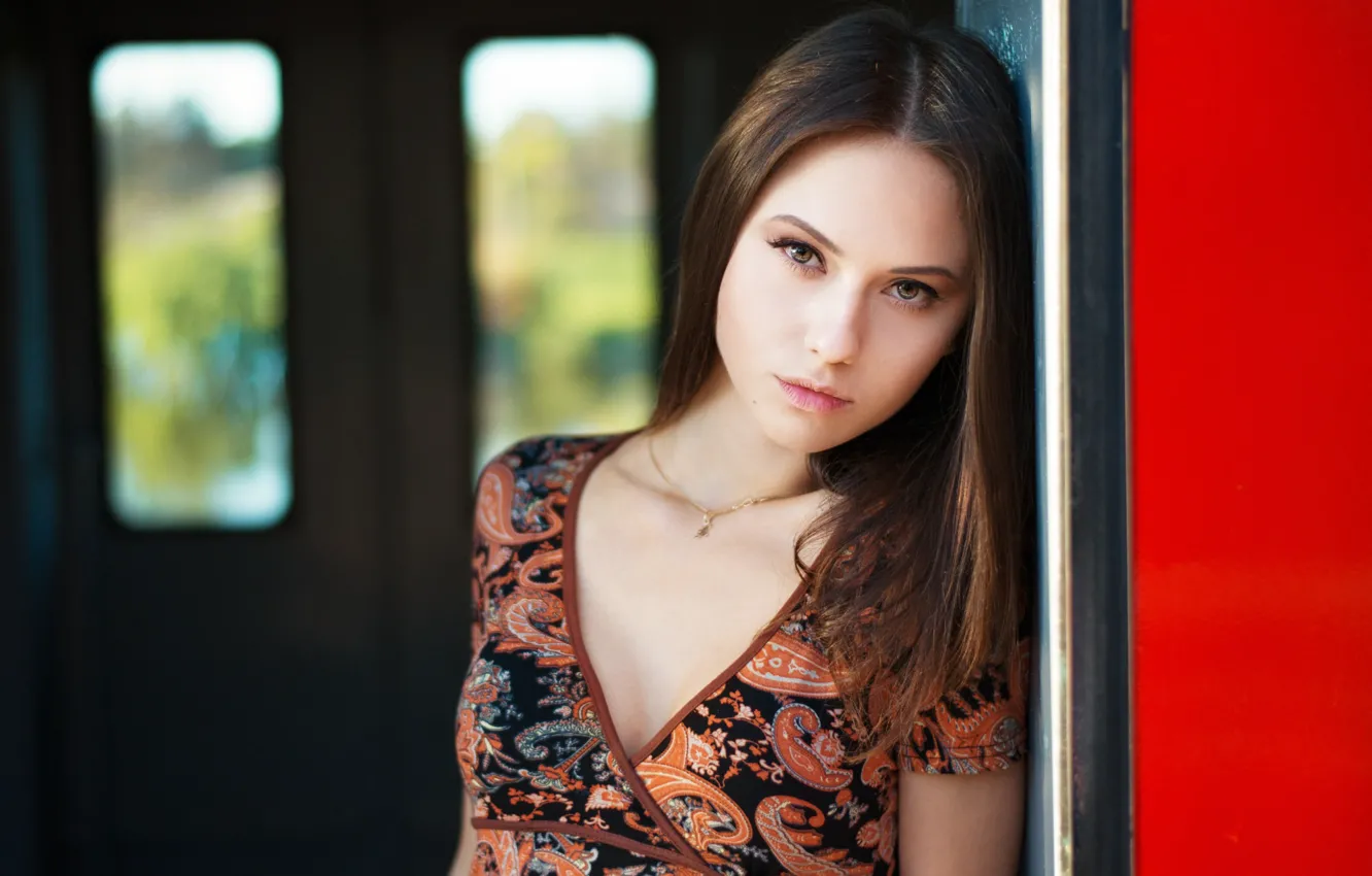 Фото обои взгляд, девушка, модель, шатенка, Екатерина Тимохина, Catherine Timokhina, Максим Максимов, Maxim Maksimov