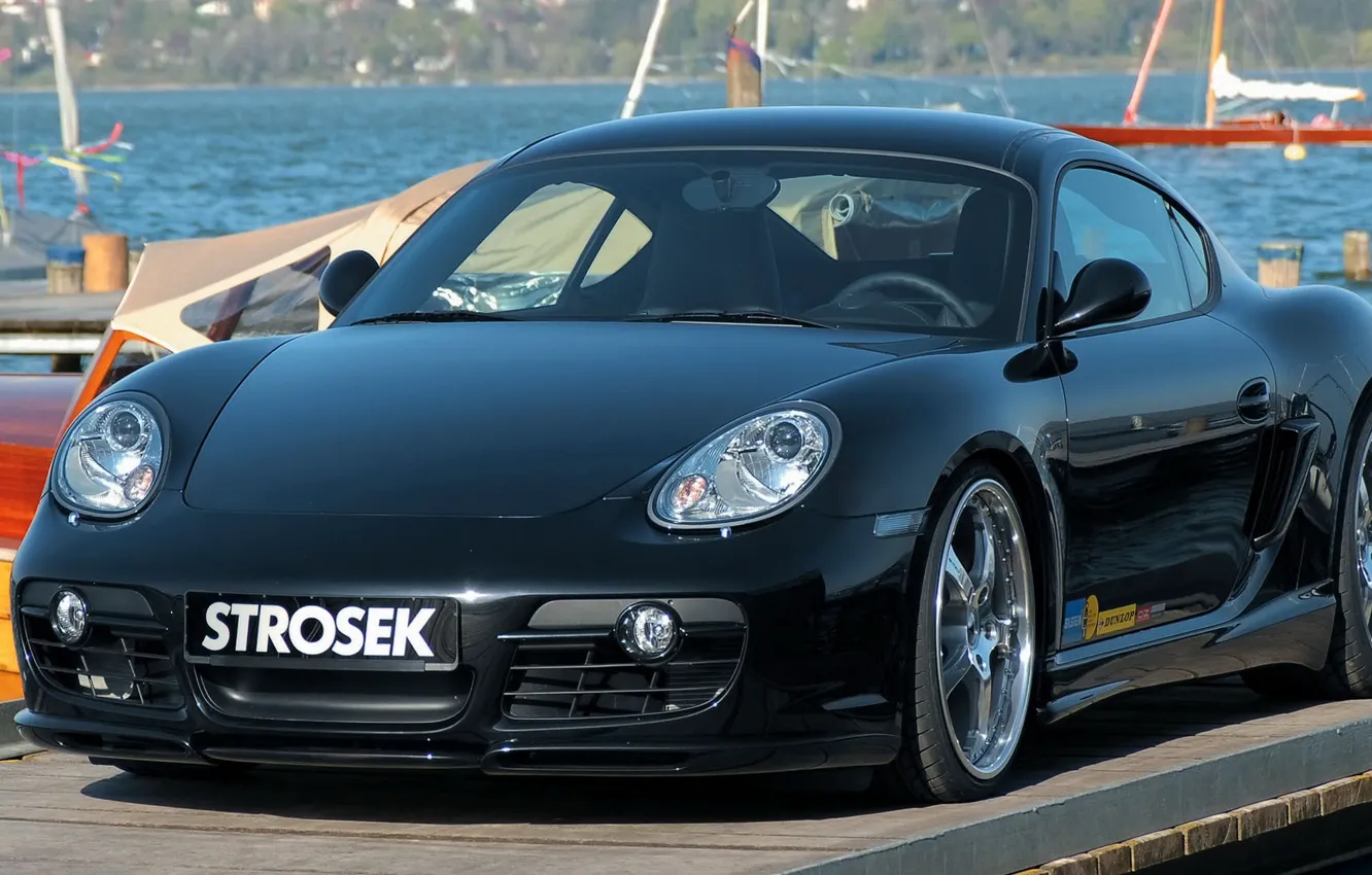 Фото обои Porsche, Cayman, спортивное купе, Strosek