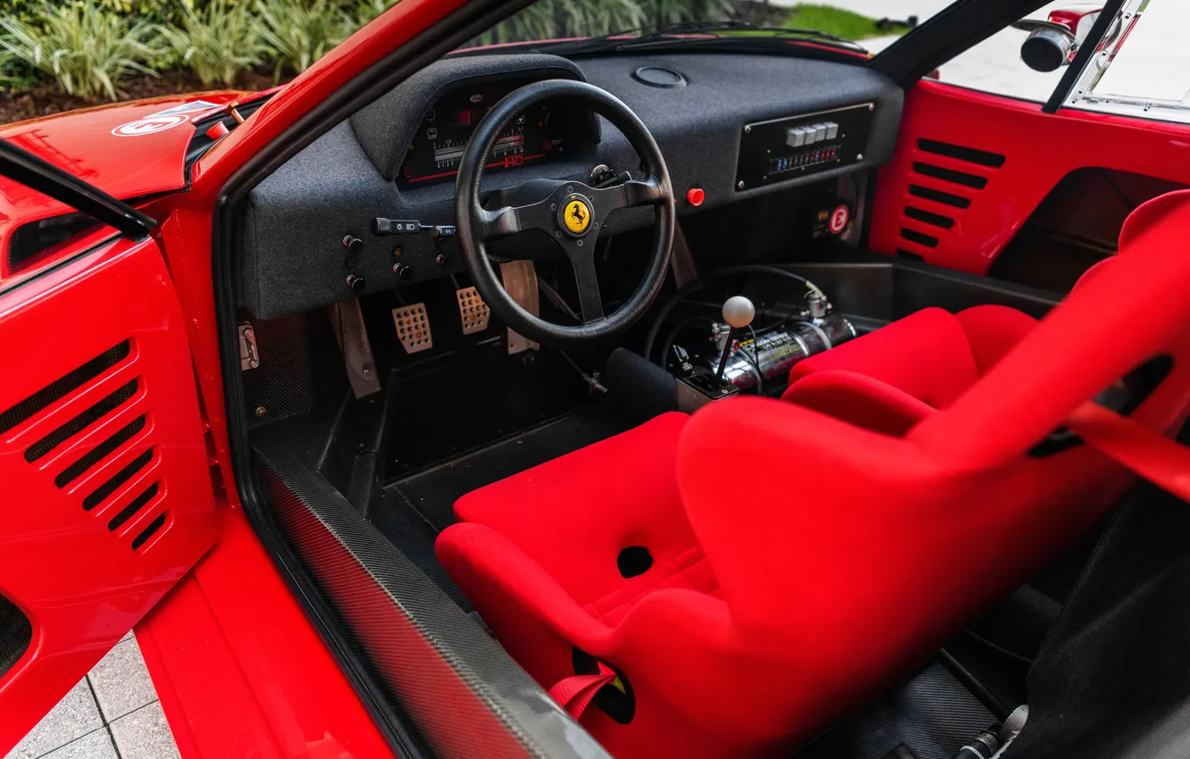 Фото обои Ferrari, суперкар, supercar, 1992, единственный экземпляр, the only instance, by Michelotto, Ferrari F40 LM GTC