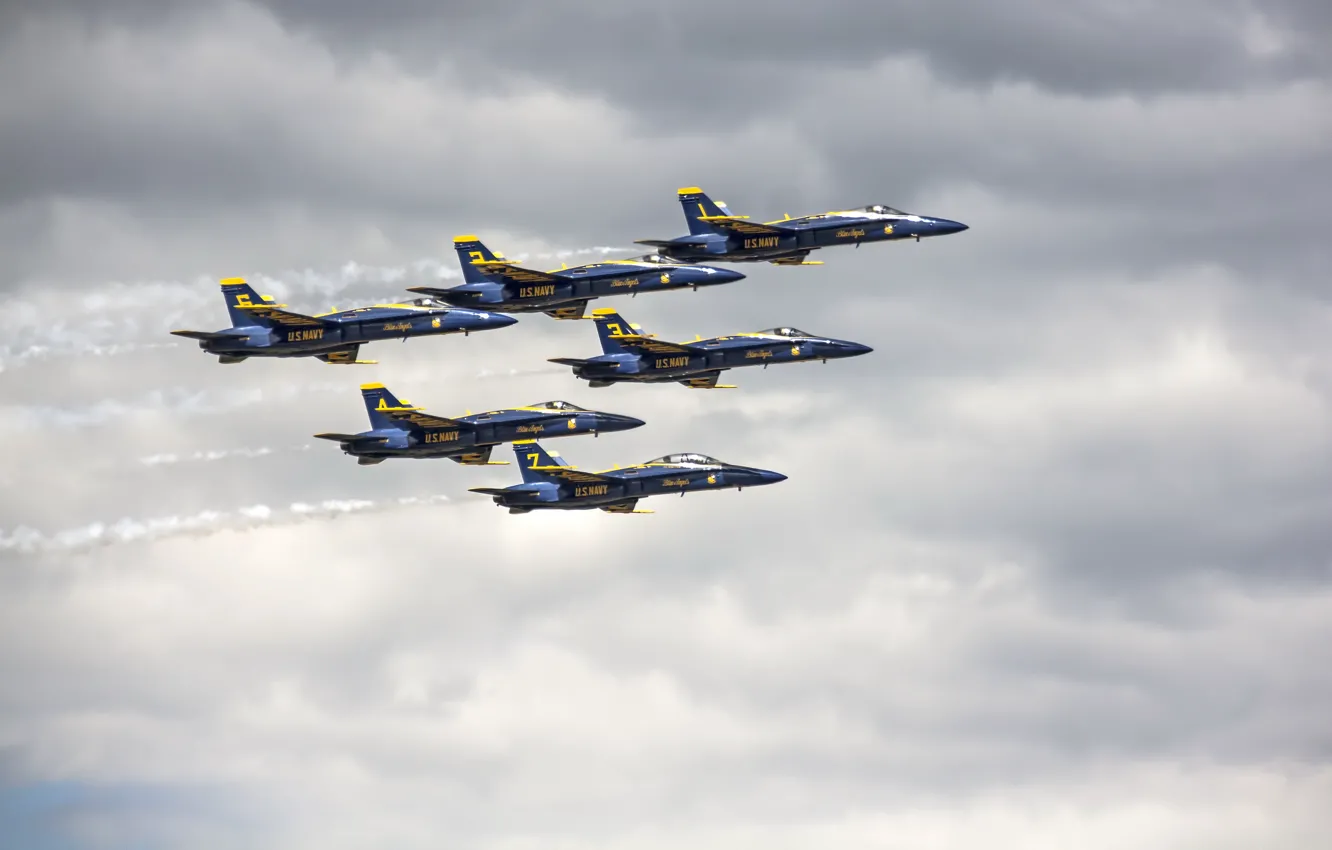 Фото обои Blue Angels, Rhode Island, Air Show